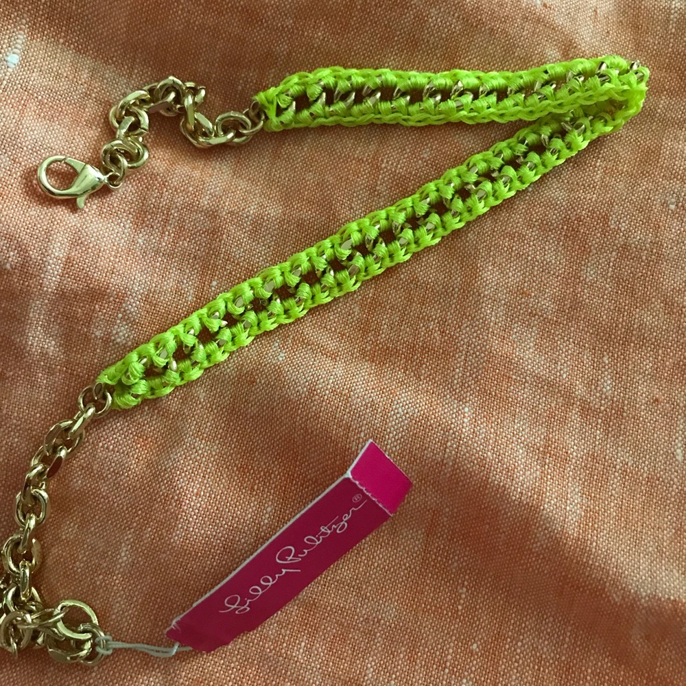 Lilly Pulitzer Green Ribbon Woven on Chain